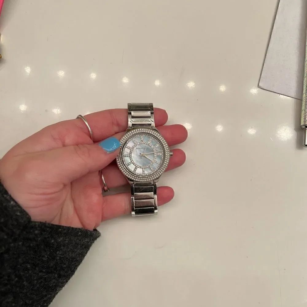 Michael Kors Stainless Steel Blue and Silver Watch
